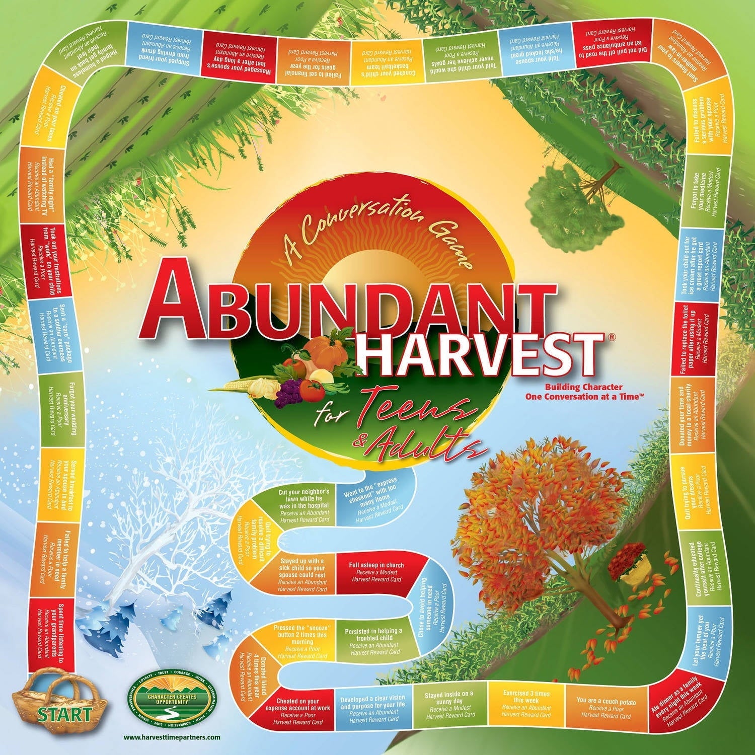Abundant Harvest For Teens & Family Conversation Board Game