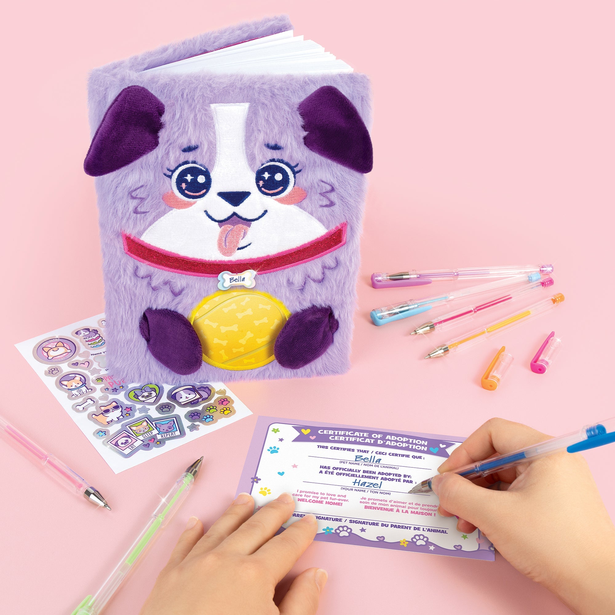 3C4G Happy Tails - Plush Dog Adoption Journal - Girls & Kids 6+